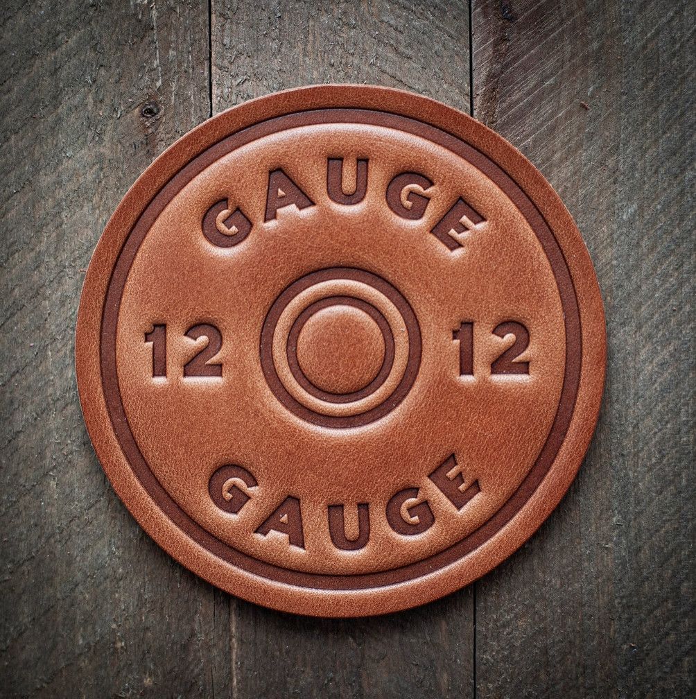 12 Gauge Leather Coaster