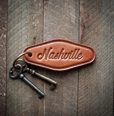 Nashville Leather Keychain Motel Style