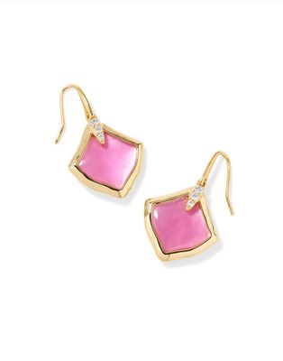 The Joelle Drop Earrings in Gold Azalea Illusion