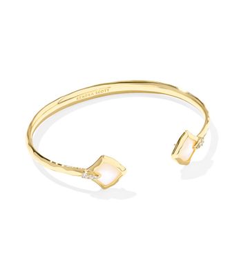 The Joelle Cuff Bracelet Gold Ivory Mother of Pearl