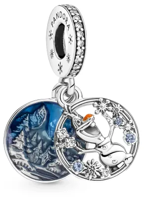 PANDORA™ Disney Frozen Snow Olaf Double Dangle Charm