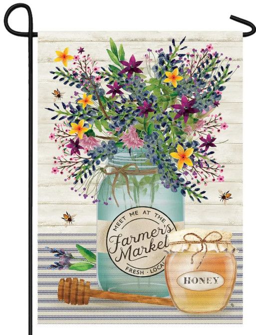 Wildflower Jar Garden Flag