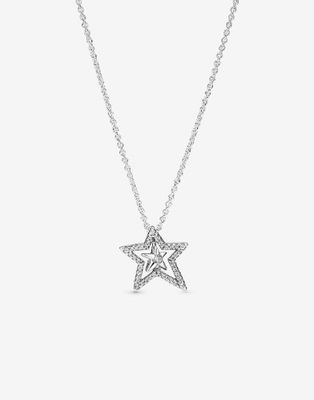 PANDORA™ Pave Asymmetrical Star Collier Necklace