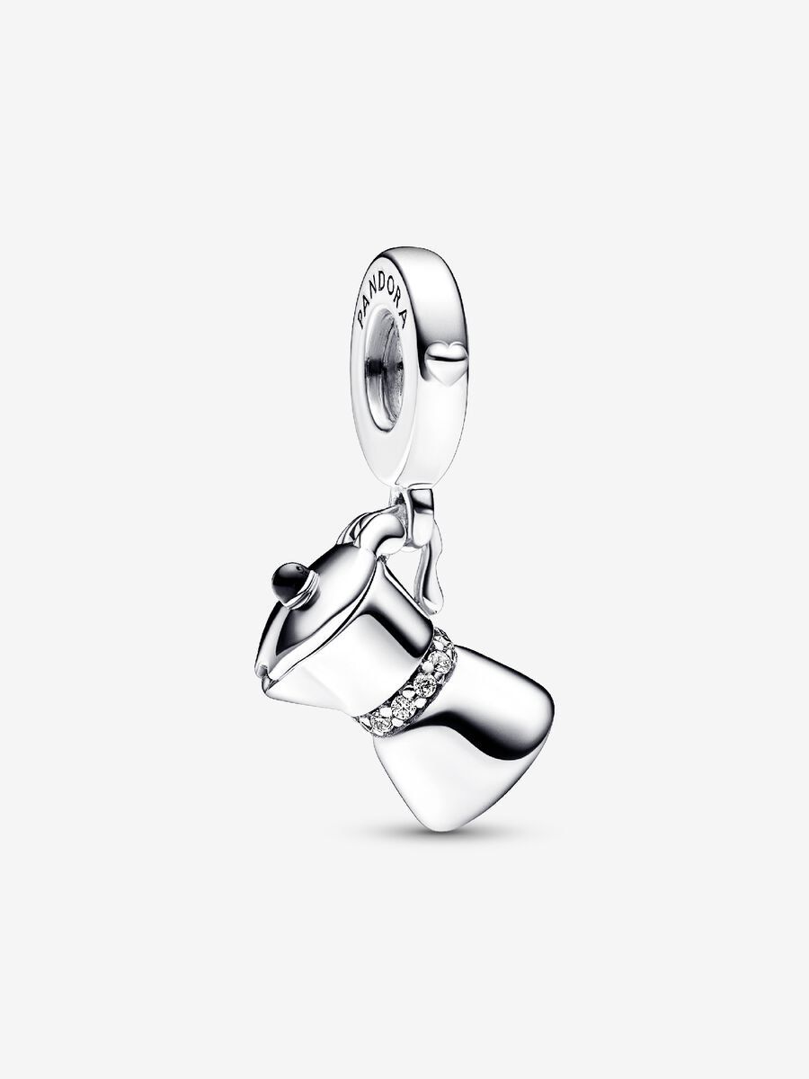 PANDORA™ Moka Coffee Pot Silver Dangle Charm