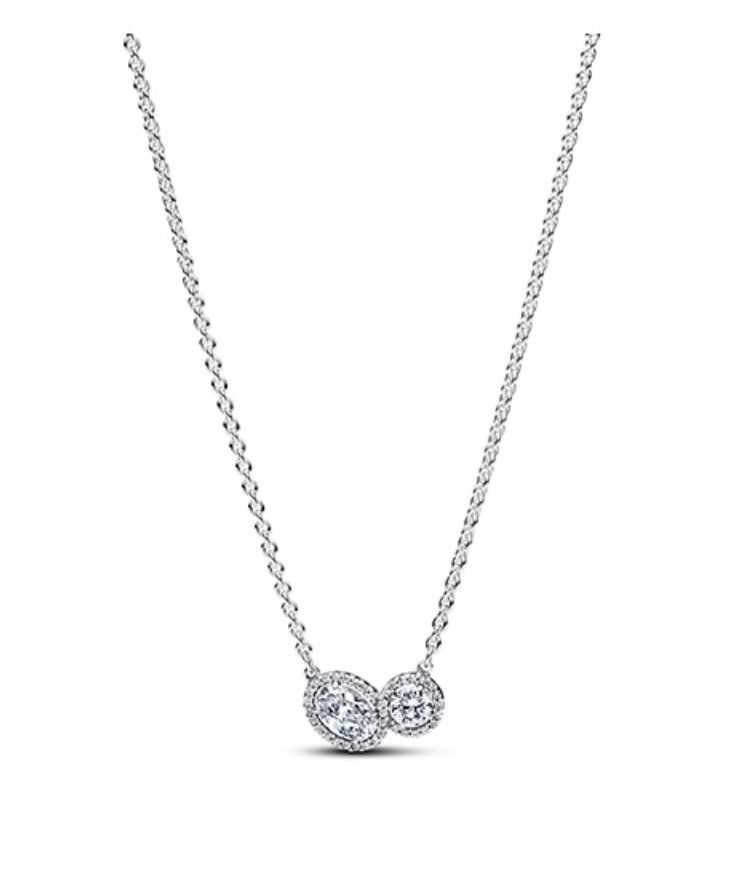 PANDORA™ Embracing Halo Silver Necklace