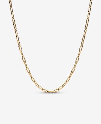 PANDORA™ Elongated Link Chain Necklace 14k Gold Plating