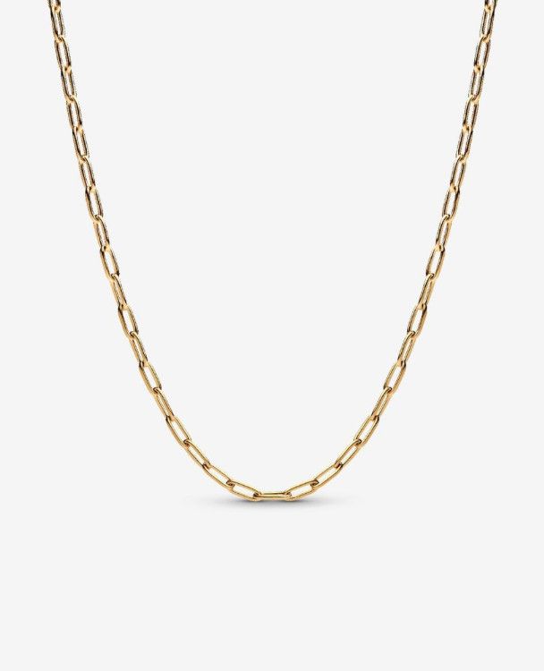 PANDORA™ Elongated Link Chain Necklace 14k Gold Plating