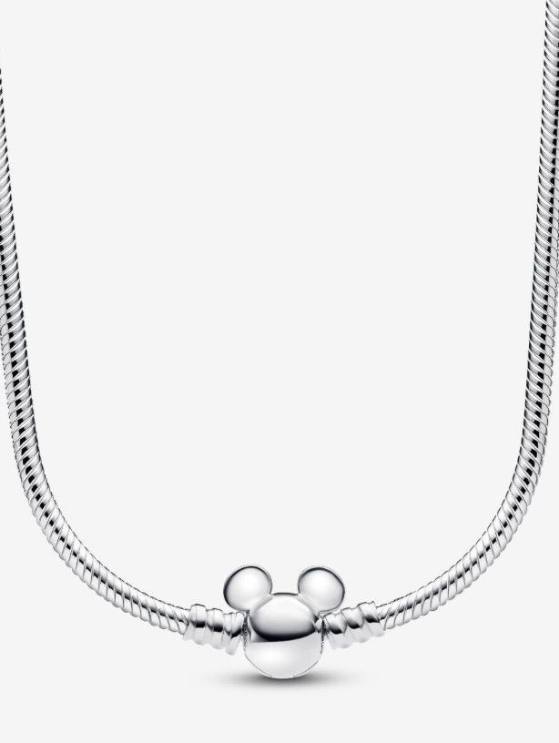 PANDORA™ Disney Mickey Mouse Sterling Silver Snake Chain Necklace