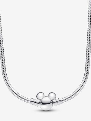 PANDORA™ Disney Mickey Mouse Sterling Silver Snake Chain Necklace