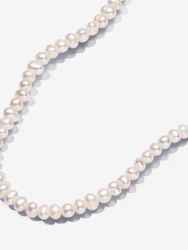 PANDORA™ Treated Freshwater Cultured Pearls T-bar Collier Necklace 14k Gold Plating