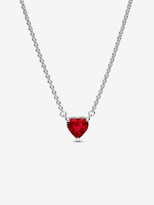 PANDORA™ Sparkling Heart Halo Pendant Collier Necklace Sterling Silver