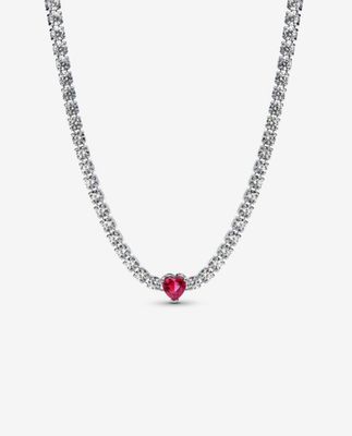 PANDORA™ Halo Heart Sterling Silver Chocker