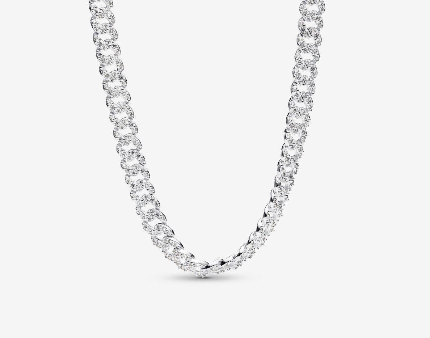PANDORA™ Pavé Cuban Chain Sterling Silver Necklace