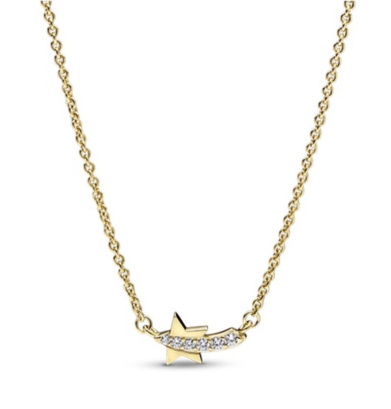PANDORA™ Shooting Star 14K Gold Plated Collier Necklace