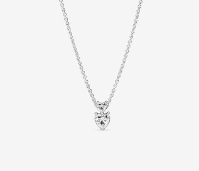 PANDORA™ Double Heart Sterling Silver Necklace