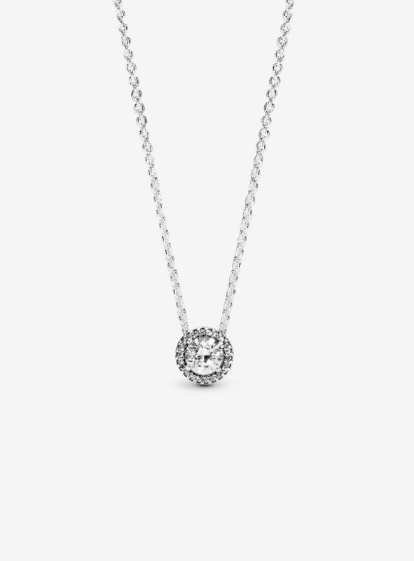 PANDORA™ Classic Elegance Sterling Silver Necklace Clear Cubic Zirconia
