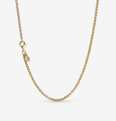 PANDORA™ 14K Gold Plated Rolo Necklace