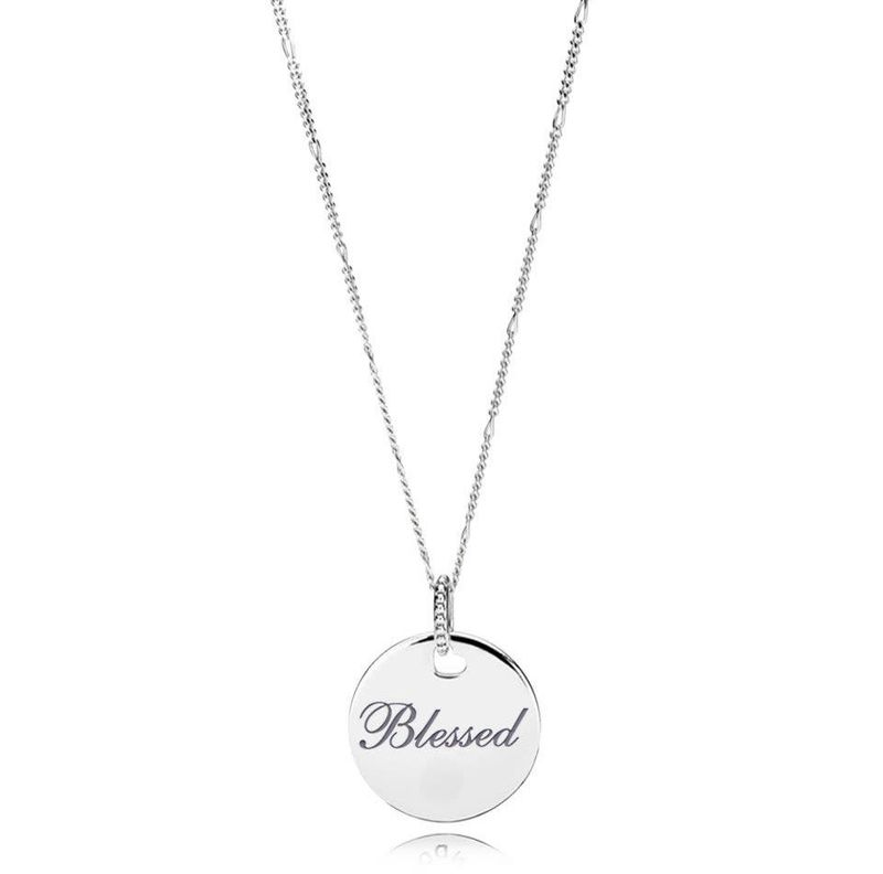 PANDORA™ Blessed Disc Pendant and Chain Sterling Silver Necklace