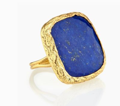 Large Square Sapphire Adjustable Gemstone Ring