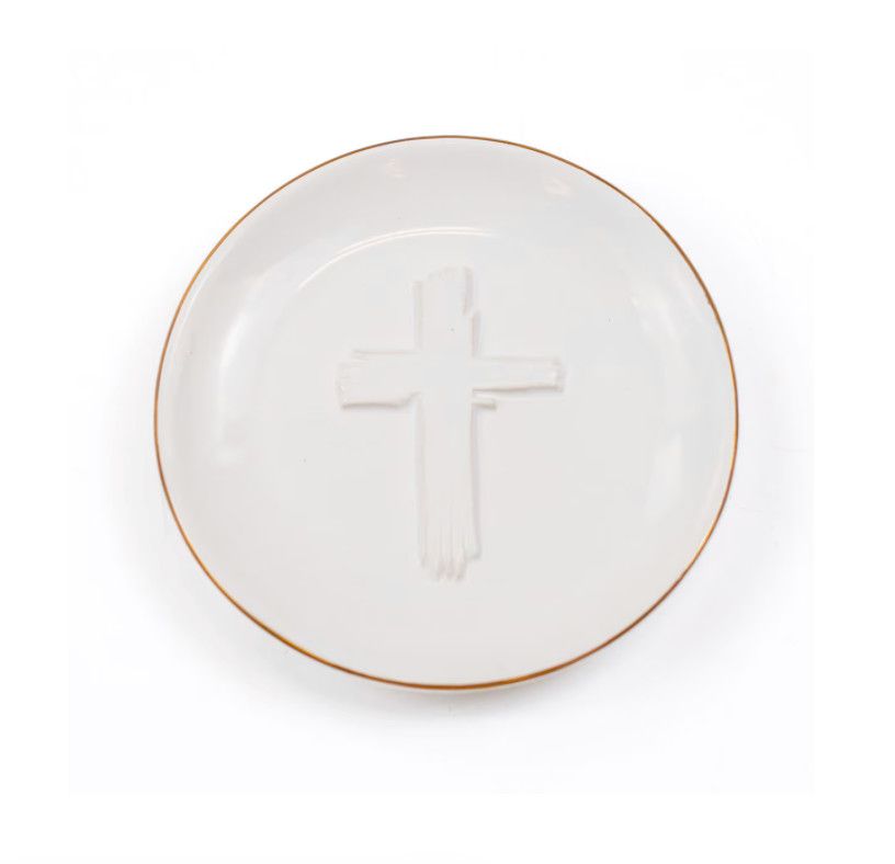 Cross Embossed Trinket Dish