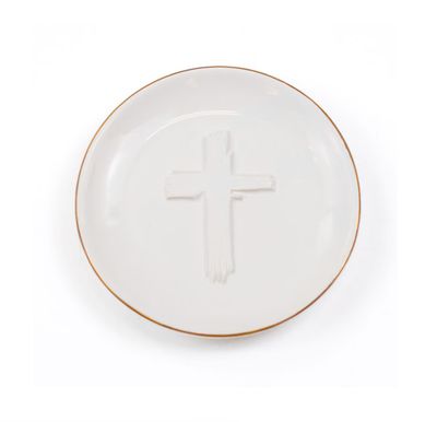 Cross Embossed Trinket Dish