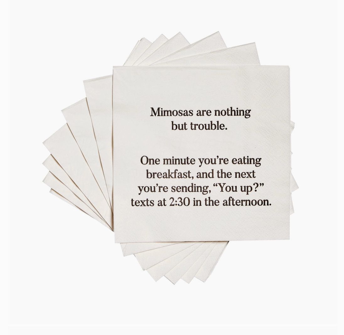 Mimosas are Nothing but Trouble Cocktail Napkins