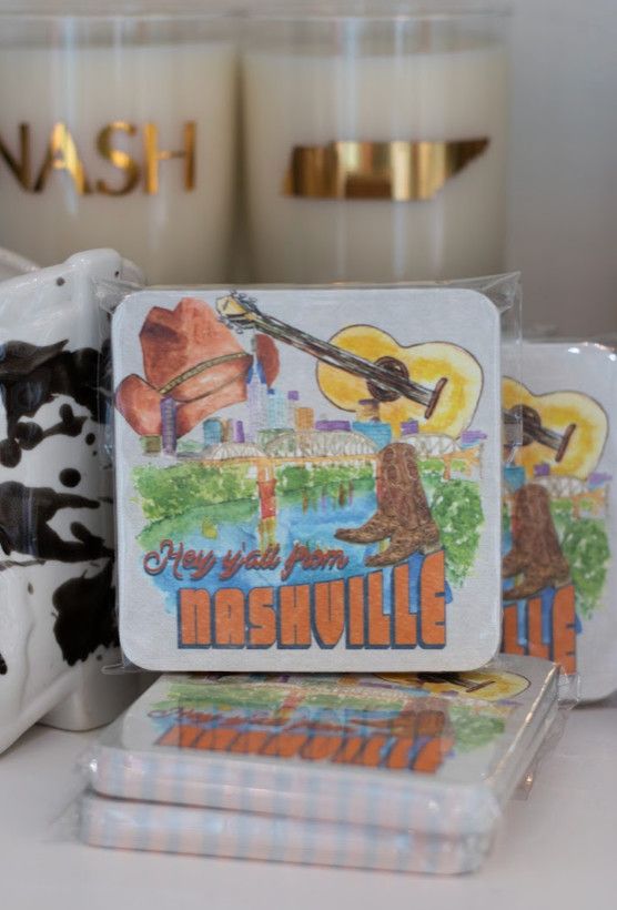 Nashville Skyline Paper Coaster Set