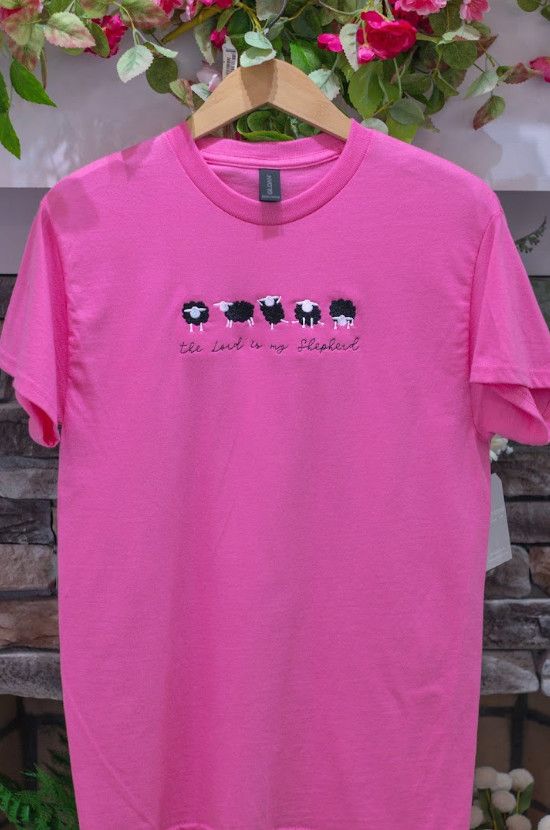 The Lord is My Shepherd Embroidered Tee, Size: S