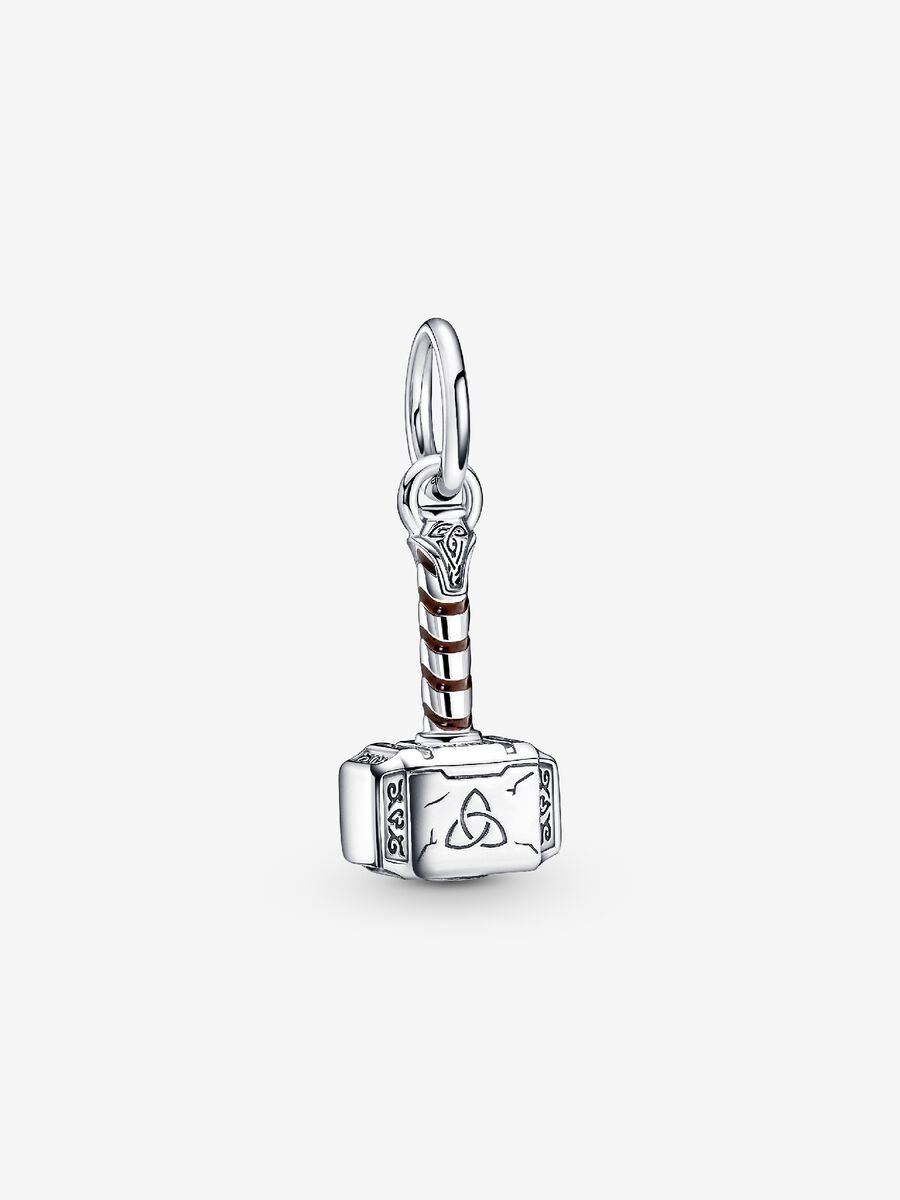 PANDORA™ Marvel The Avengers Thor&#39;s Hammer Sterling Silver Dangle Charm
