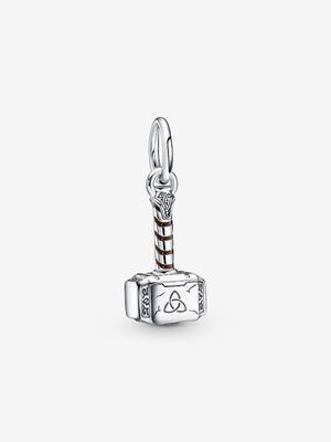 PANDORA™ Marvel The Avengers Thor&#39;s Hammer Sterling Silver Dangle Charm