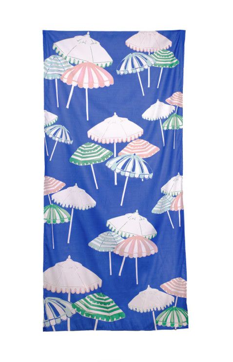 Monterosso Beach Towel Sapphire/Pink/Capri
