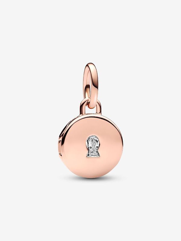 PANDORA™ 14K Rose Gold Plated Openable and Engravable Love Locket Dangle Charm