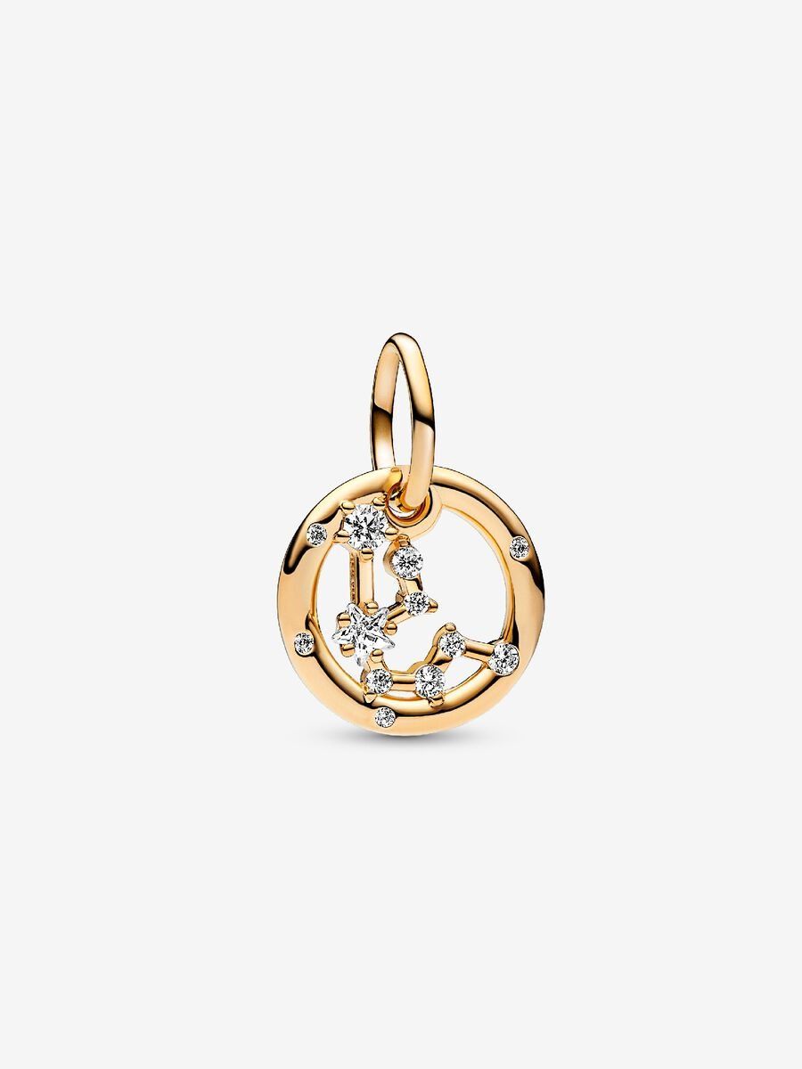 PANDORA™ Aquarius Zodiac 14K Gold Plated Dangle Charm