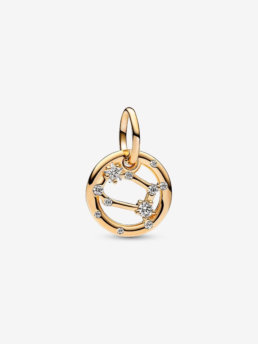 PANDORA™ Gemini Zodiac 14K Gold Plated Dangle Charm