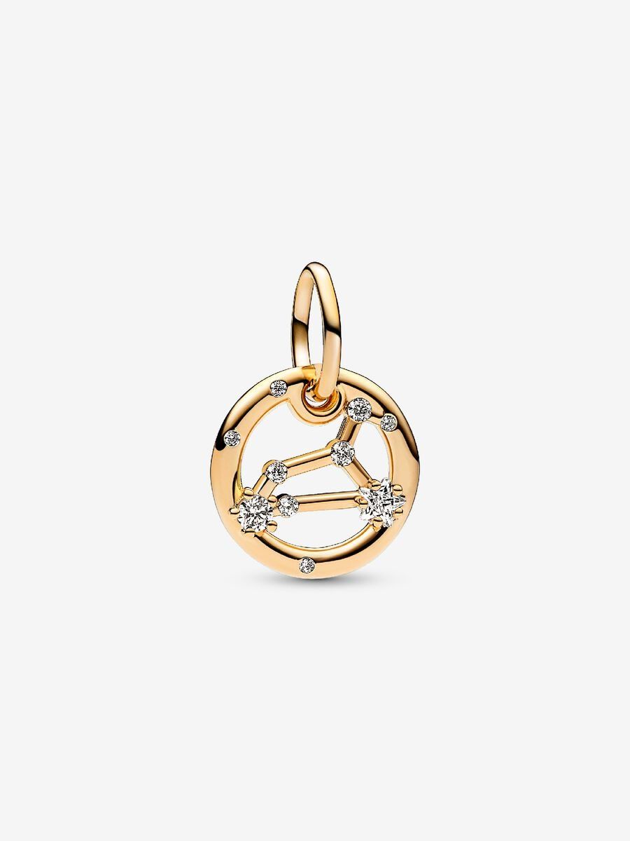 PANDORA™ Leo Zodiac 14K Gold-Plated Dangle Charm