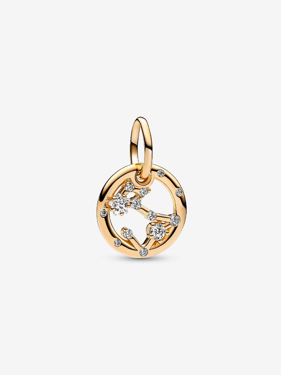 PANDORA™ Pisces Zodiac 14K Gold Plated Dangle Charm