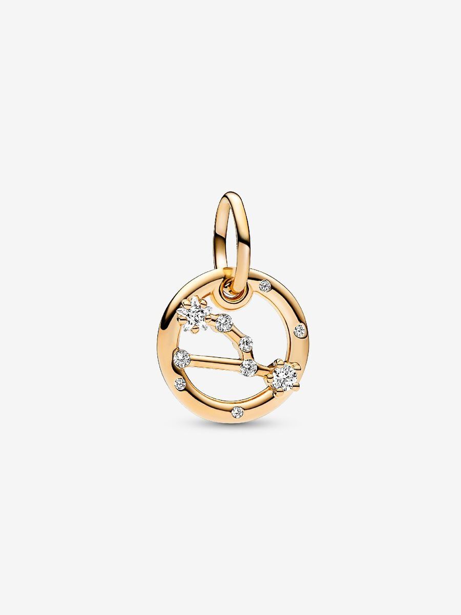 PANDORA™ Taurus Zodiac 14K Gold Plated Dangle Charm