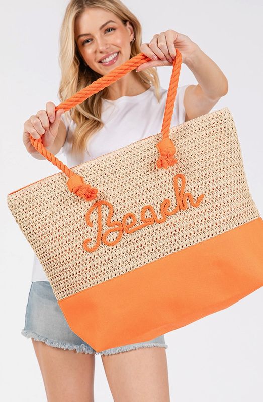 Beach Sewn Rope Tote