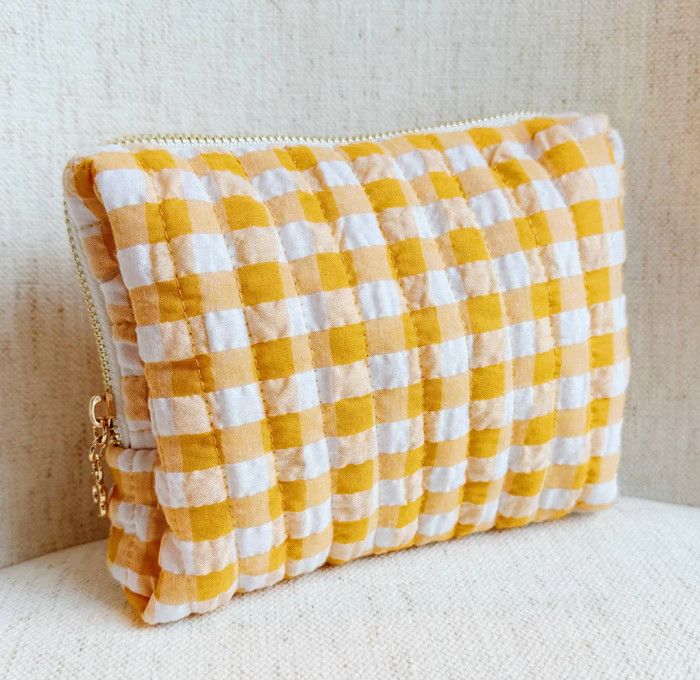 Color Parade Gingham Cosmetic Bag