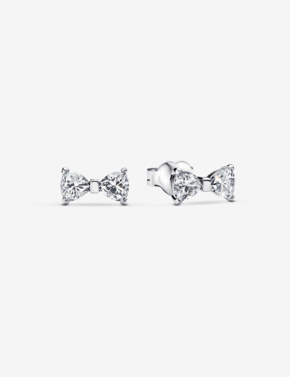 PANDORA™Sparkling Small Bow Stud Earrings Sterling Silver