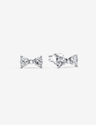 PANDORA™Sparkling Small Bow Stud Earrings Sterling Silver