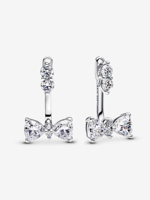 PANDORA™ Sparkling Bow Drop Earrings Sterling Silver