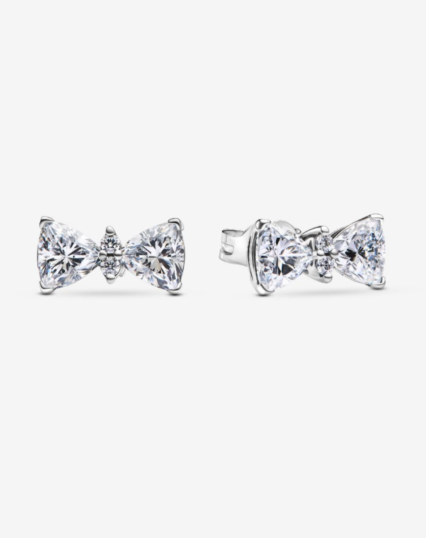 PANDORA™ Sparkling Bow Stud Earrings Sterling Silver