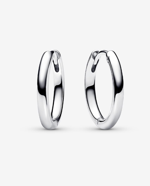 PANDORA™ Pandora Moments 18 mm Charm Hoop Earrings Sterling Silver