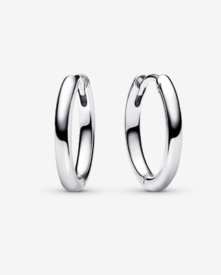 PANDORA™ Pandora Moments 18 mm Charm Hoop Earrings Sterling Silver