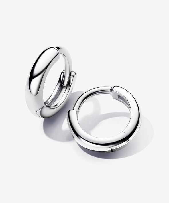PANDORA™ Round Huggie Hoop Earrings Sterling Silver