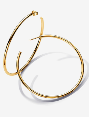 PANDORA™ Open 65 mm Hoops 14k Gold Plating