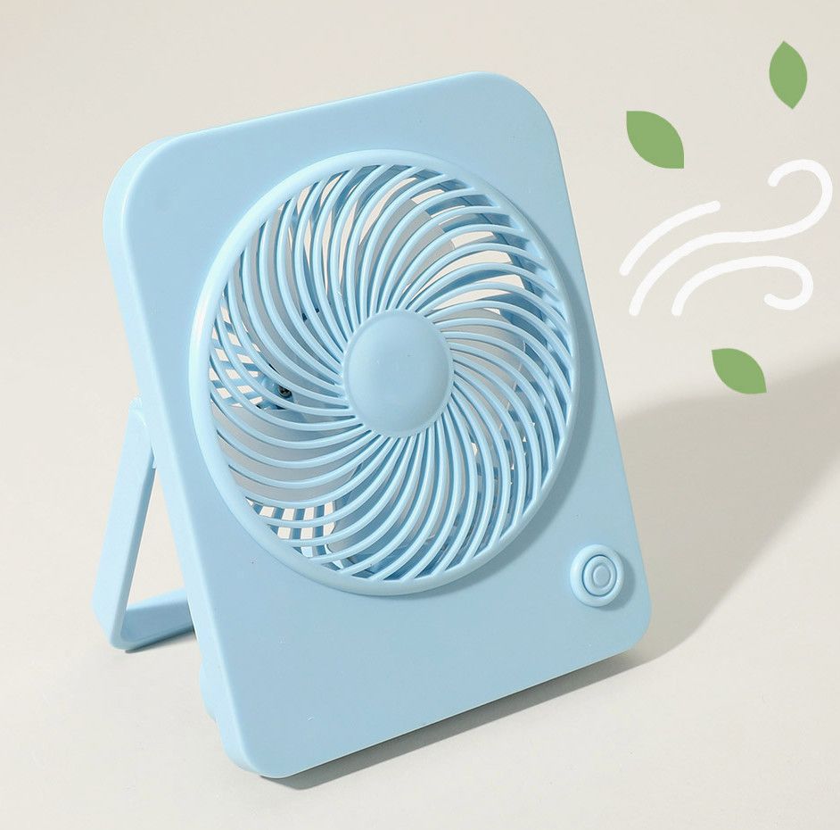 Desktop Rechargeable Fan, Color: Blue