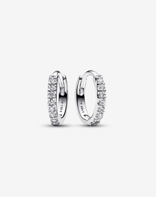 PANDORA™Sparkling Huggie Hoop Earrings Sterling Silver