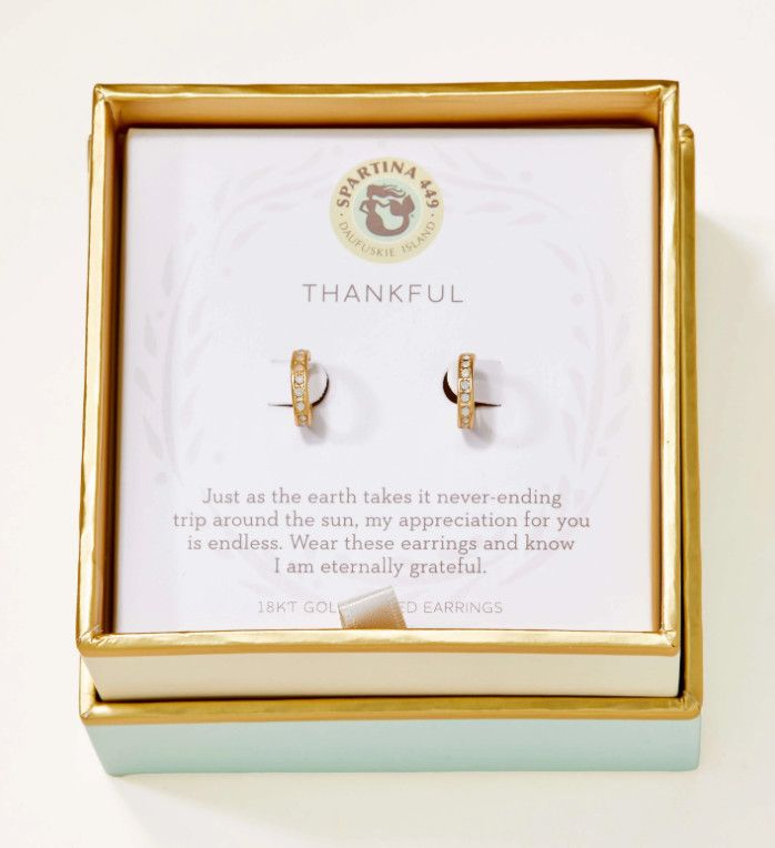 SLV Thankful/Ring Hoop Earrings, Color: Gold